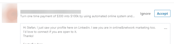 Linkedin connection message