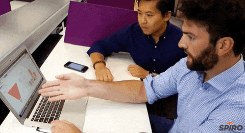 Sales specialist at work gif