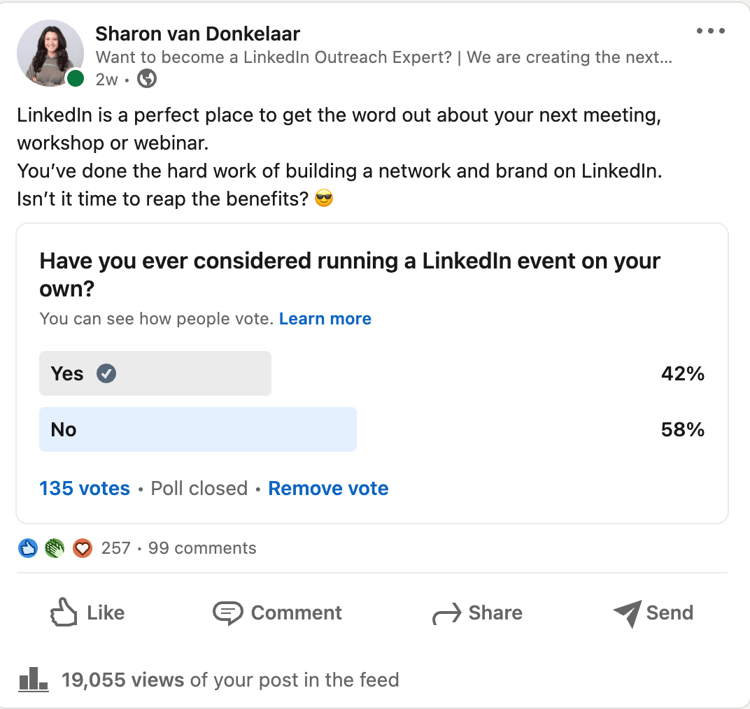 LinkedIn poll example 3