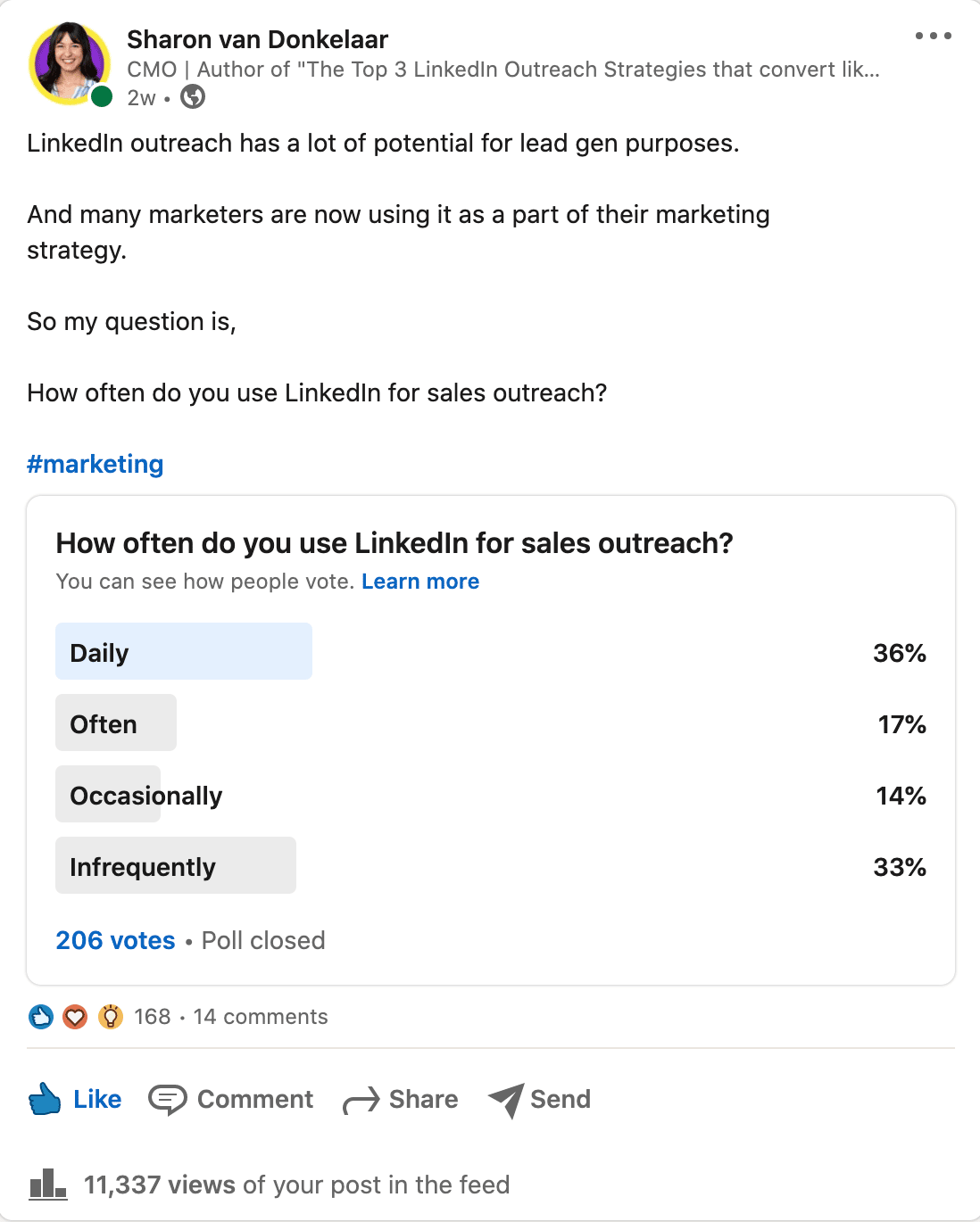 LinkedIn poll expamle 4