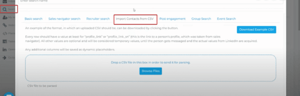 Import contacts from CSV