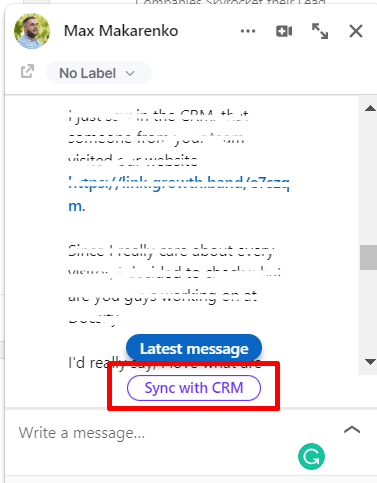 Sync messages