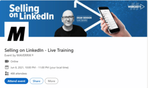 Scraping LinkedIn webinar events