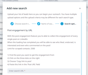 search by post in Expandi