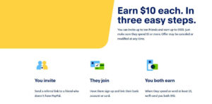 A screenshot of PayPal's referral marketing
