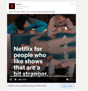 A screenshot of a LinkedIn post from Netflix