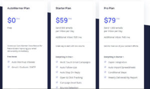 A screenshot of QuickMail's pricing