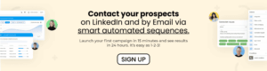 a screenshot of Expandi.io's registration banner