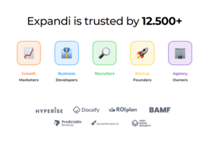 A screenshot showing Expandi's users