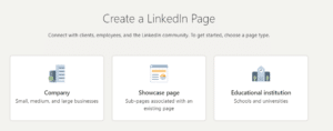 how to create a new linkedin business page