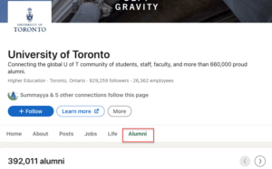 how to connect with alumni on LinkedIn