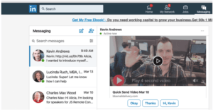 LinkedIn video messaging
