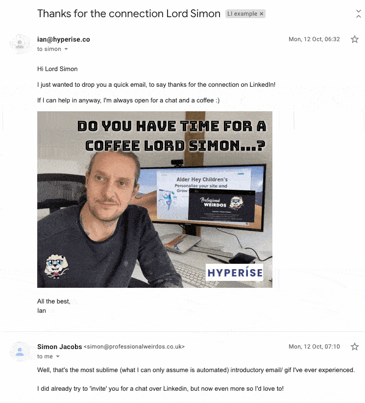 Email outreach template