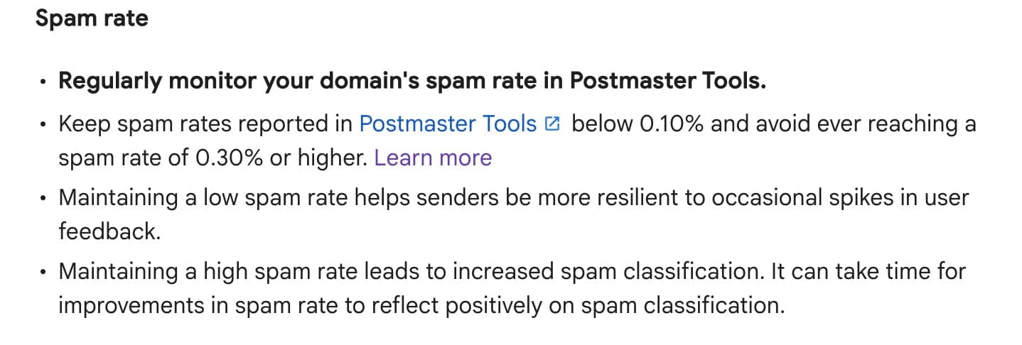 google-spam-rate