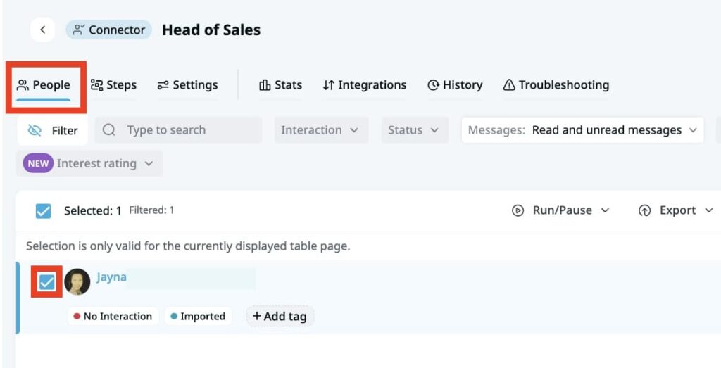 linkedin export contacts