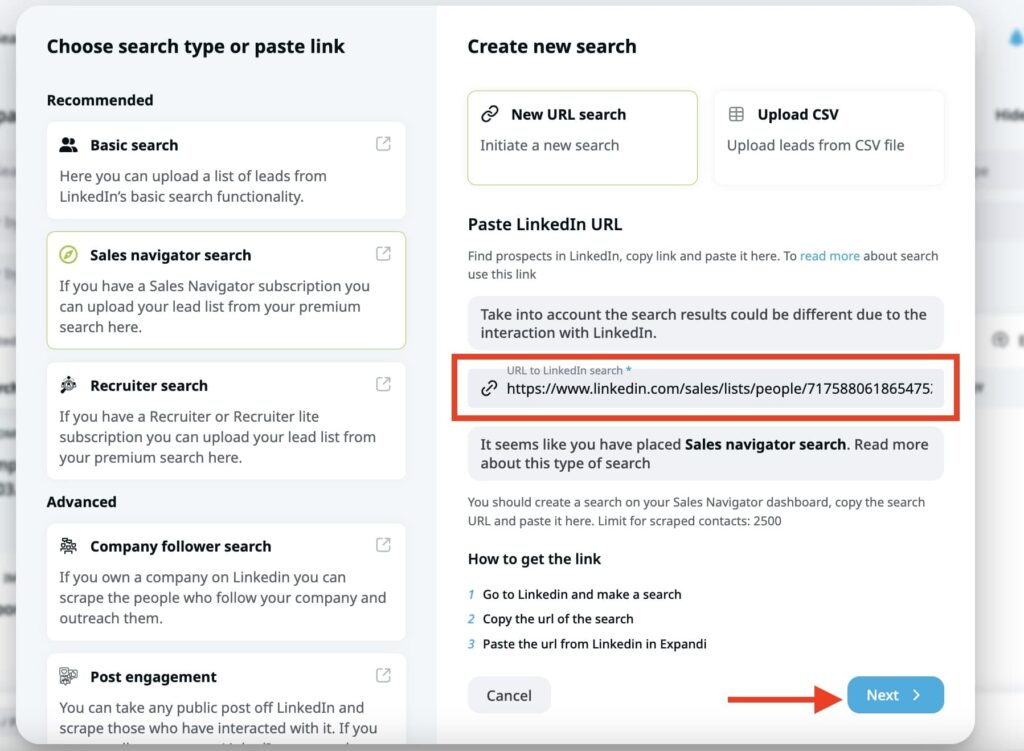 linkedin export contacts csv