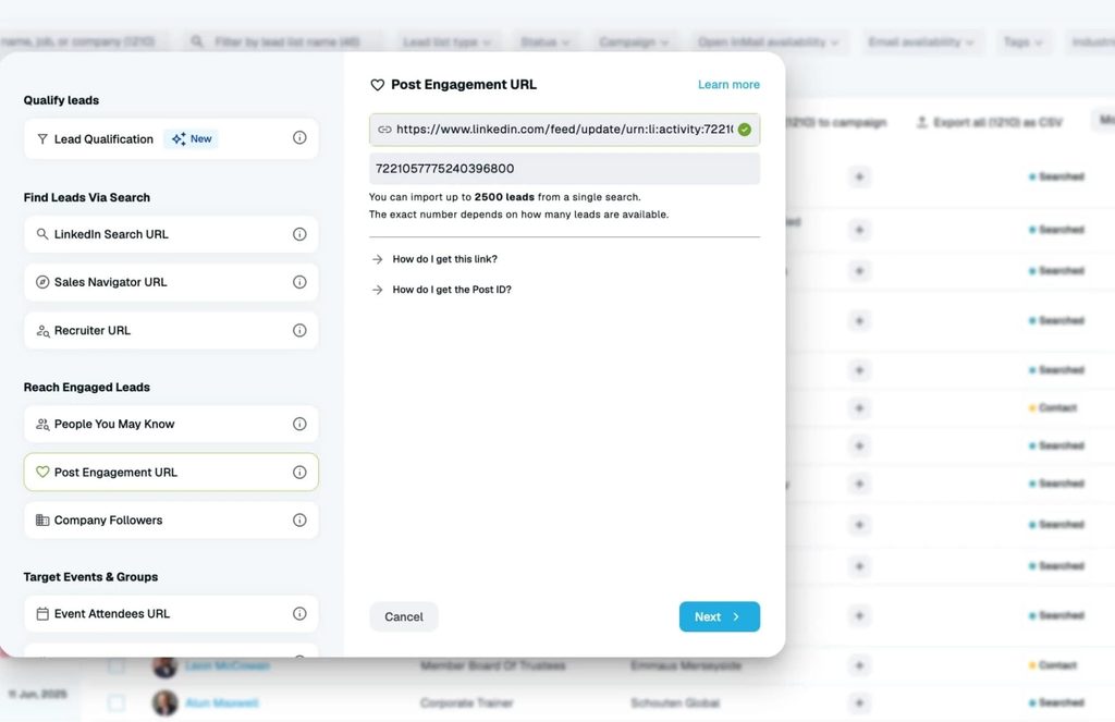 how to scrape LinkedIn post with expandi