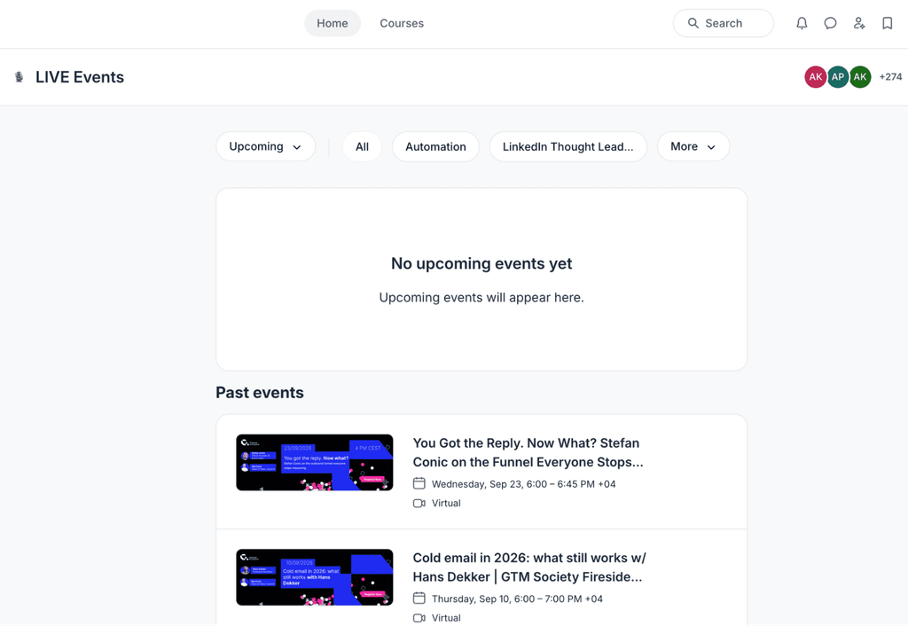 gtm society live events
