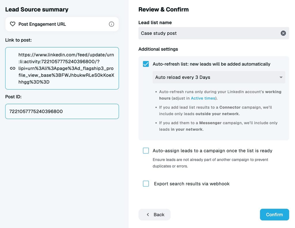 extracting people who interacted with a linkedin post