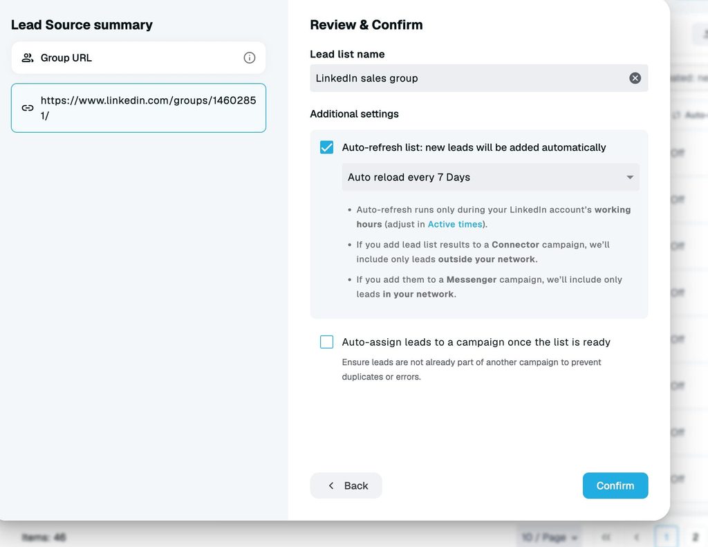 extracting a linkedin group members with expandi