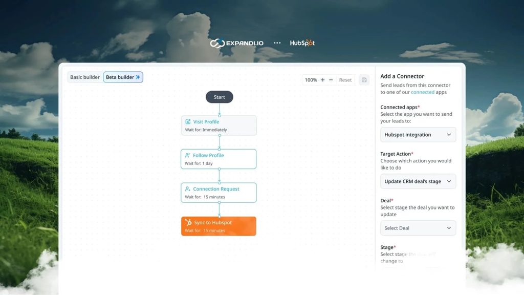 expandi hubspot integration sending lead to crm