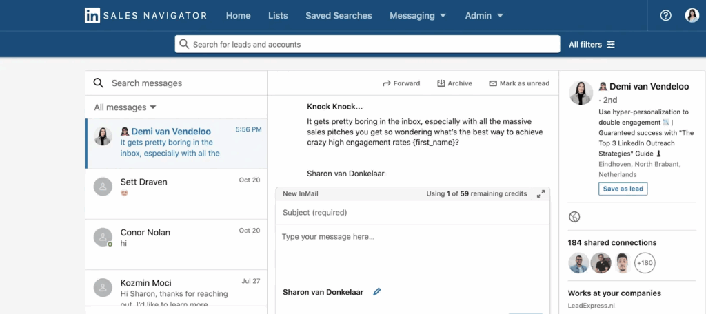 How to send someone a LinkedIn InMail