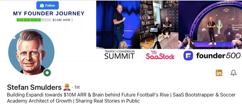 Profile banner on LinkedIN