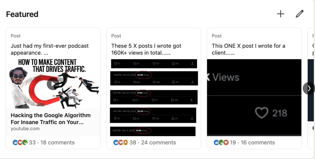 Frontlead your best content in the featured section
