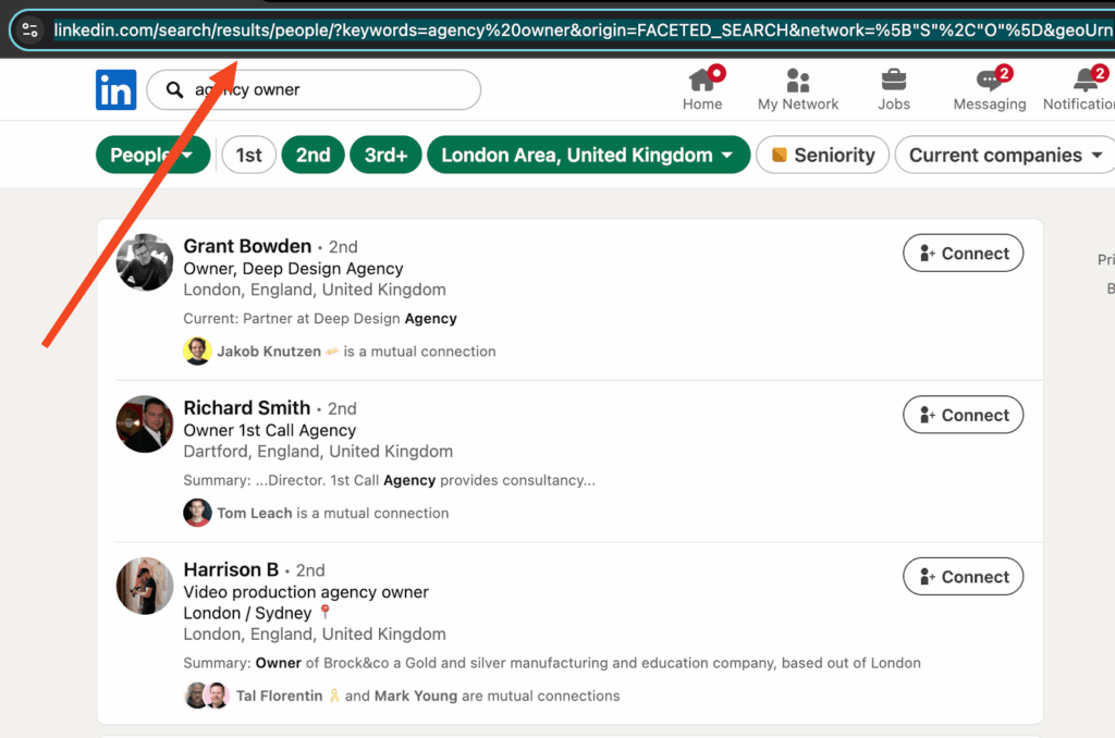 Scraping LinkedIN contacts for outreach
