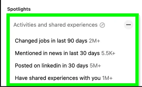 Using the Spotlight feature on LinkedIn