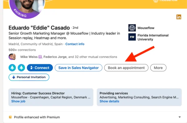 Customizing the profile button in LinkedIn Sales Navigator