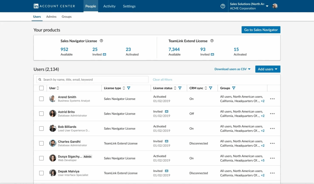 Team collaboration in LinkedIn Sales Navigator