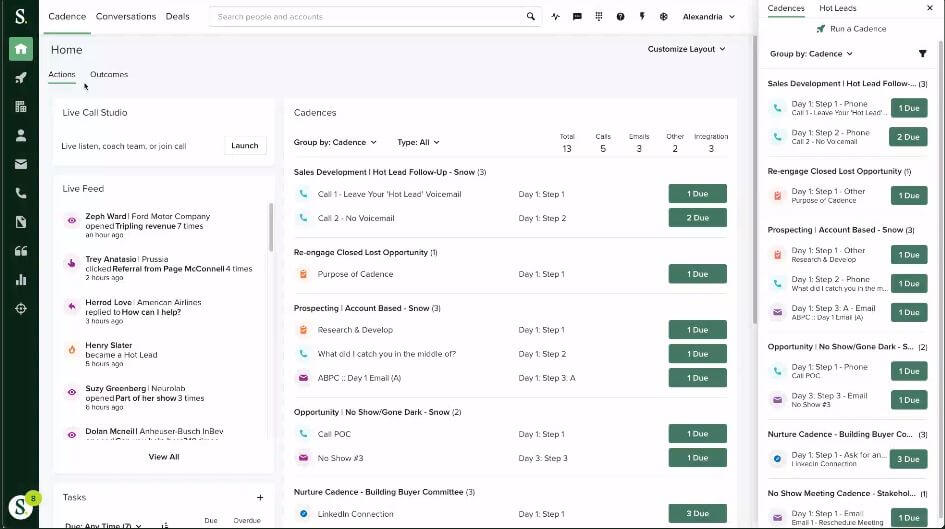 A screenshot of Salesloft