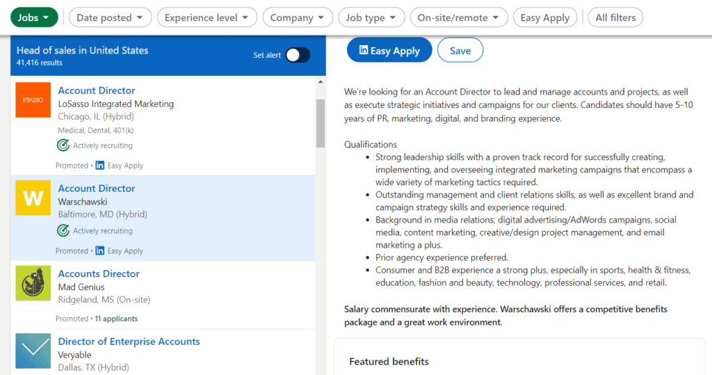Optimizing job information on LinkedIn