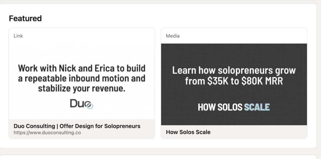add portfolio to linkedin