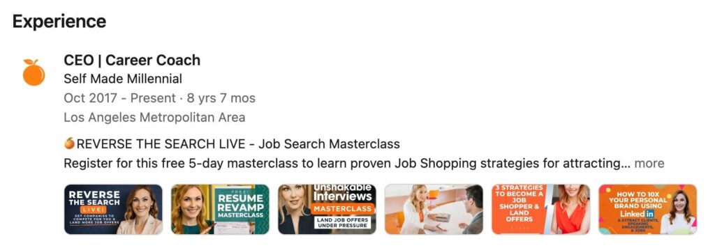 linkedin portfolio
