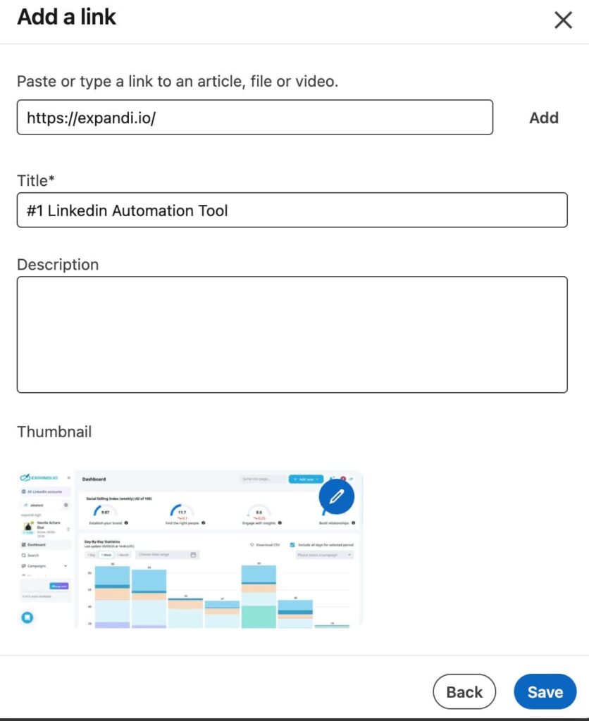 portfolio on linkedin
