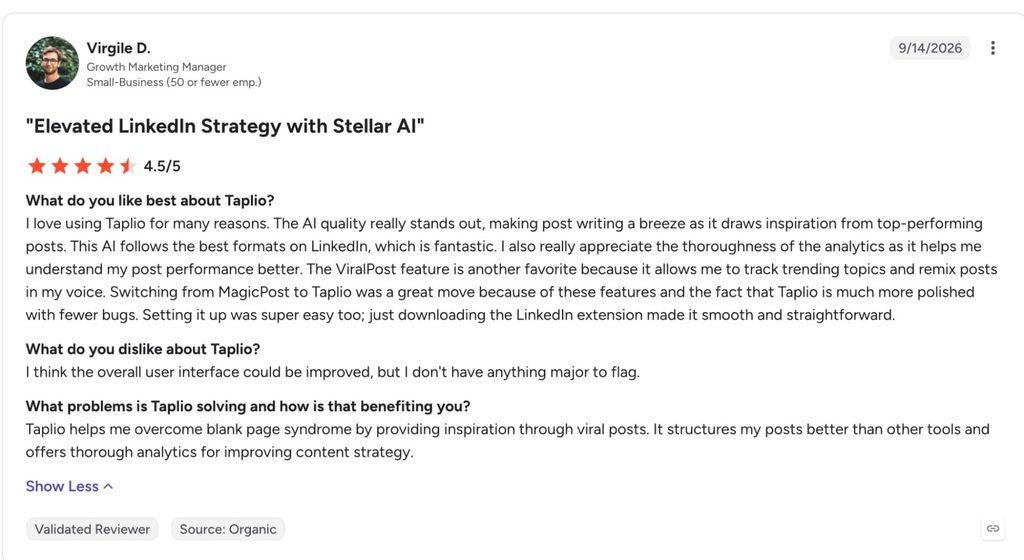 taplio g2 review