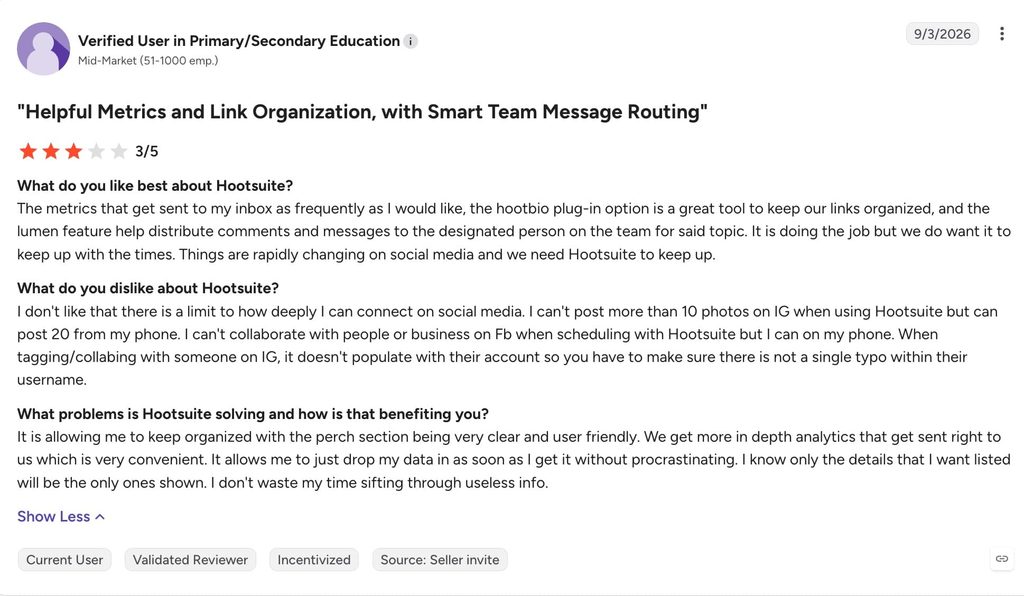 hootsuite g2 review