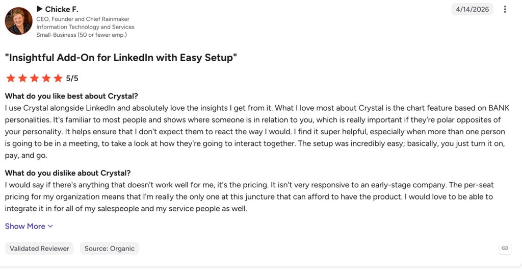 crystal knows g2 review