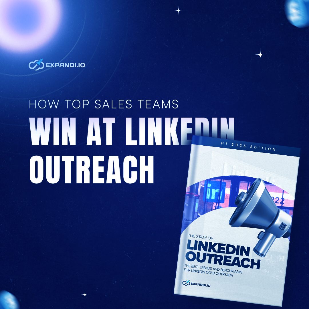 A link to an ebook called The state of LinkedIn outreach H1 2025 edition