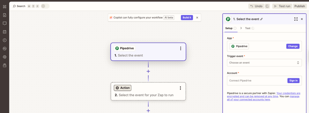 How to set up LinkedIn Pipedrive Integration with Zapier