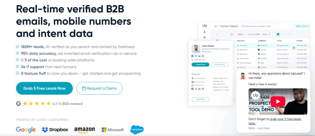 UpLead lead generation company