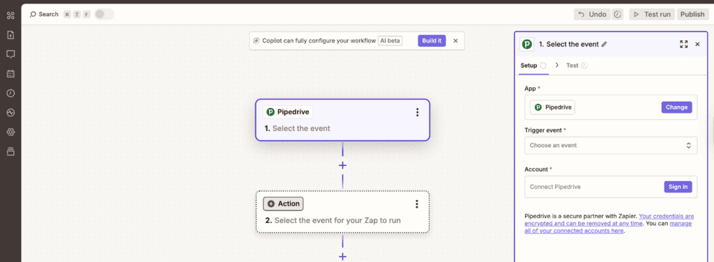 How to set up LinkedIn Pipedrive Integration with Zapier