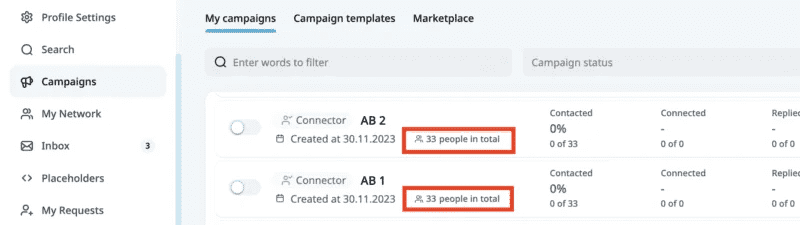 Activate A/B testing on LinkedIn with Expandi