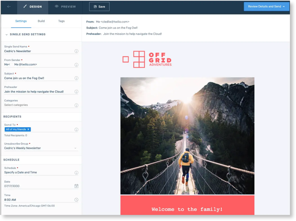 SendGrid - Best for transactional email & deliverability at scale
