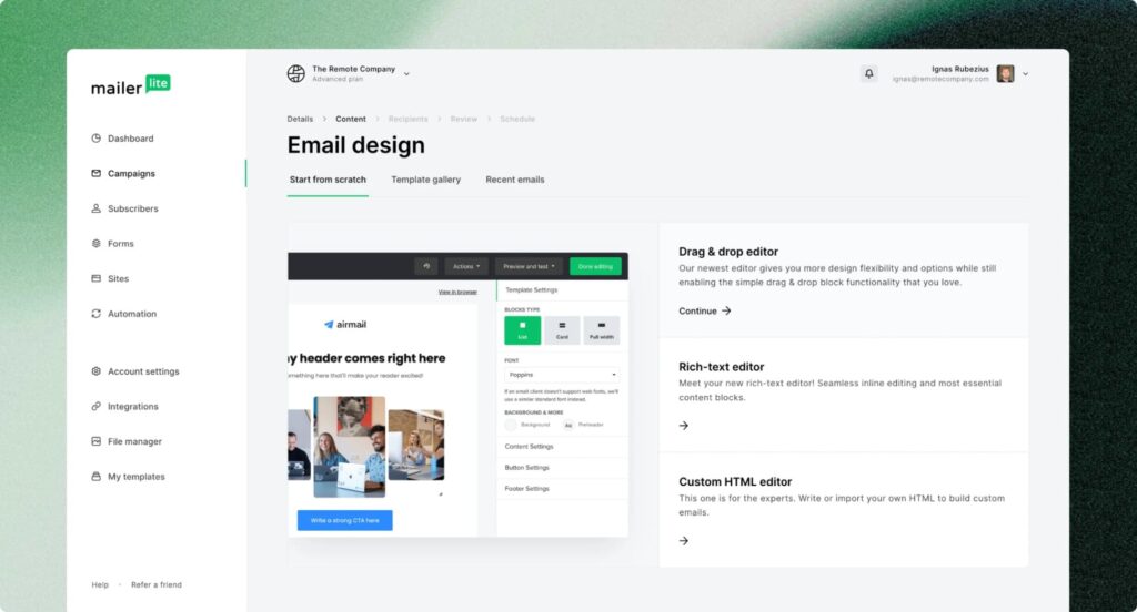 mailerlite-email-design