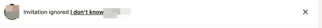 inkedin ignored invite i dont know this person
