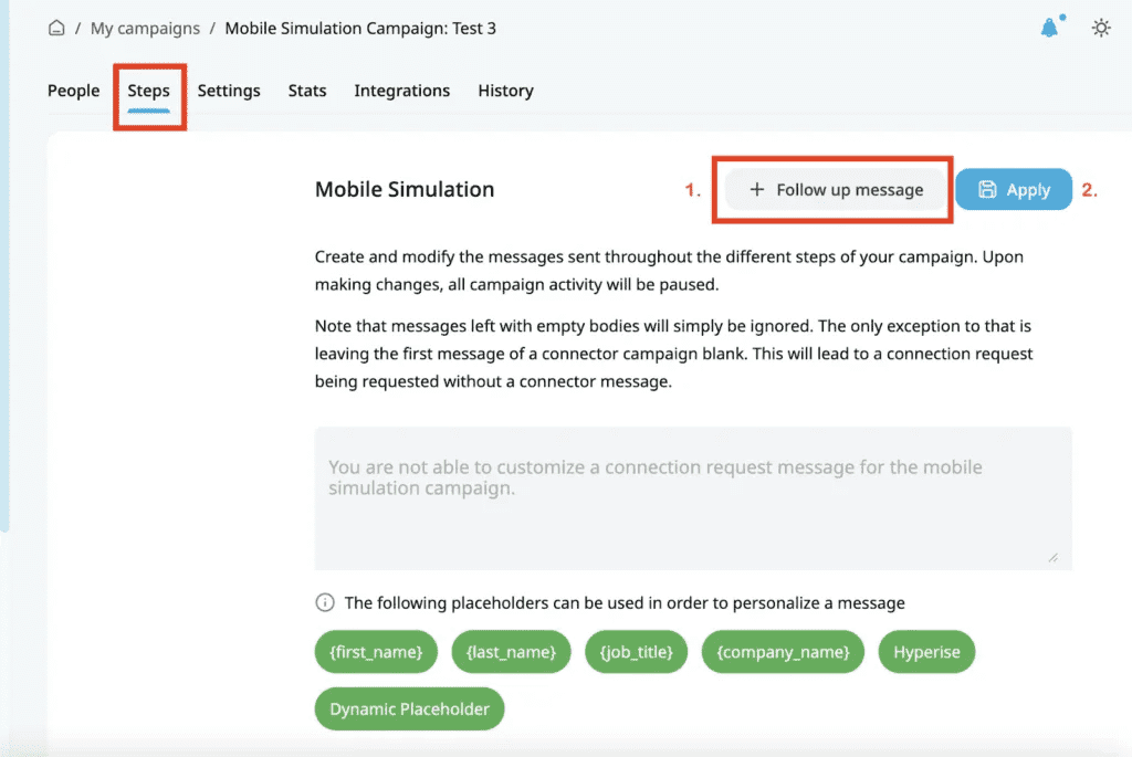Mobile simulation