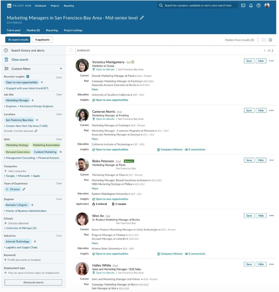 recruiter message template linkedin